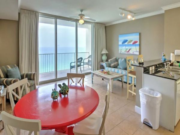 Panama City Vacation Condo Three Bedroom Gulf Views Sleeps 8