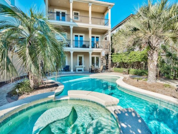 Miramar Beach Luxury Pool Home Sleeps 22 Guests