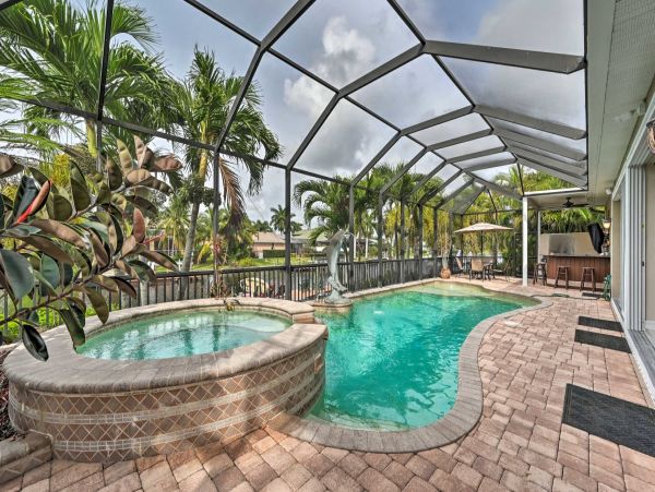 Cape Coral Vacation Home with Pool and Boat Dock 14 Guests