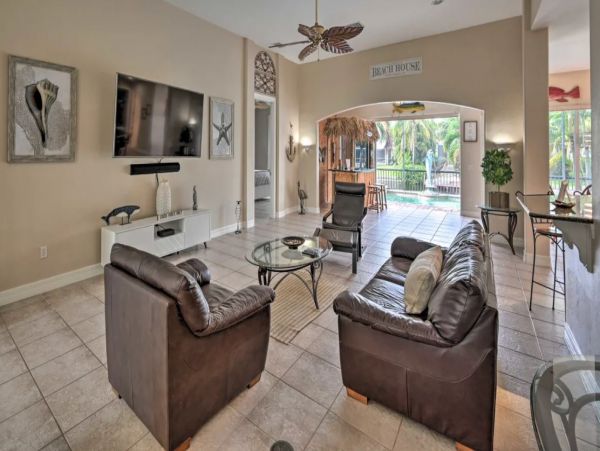 Cape Coral Vacation Home with Pool and Boat Dock 14 Guests