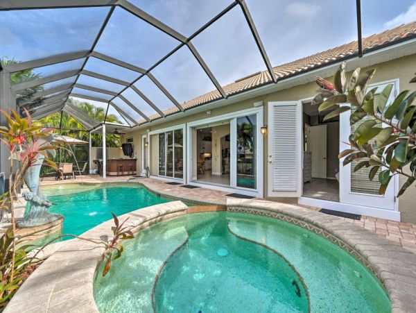 Cape Coral Vacation Home with Pool and Boat Dock 14 Guests