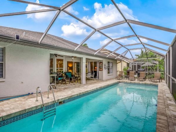Three Bedroom Home in Naples with Pool & Screened Lanai