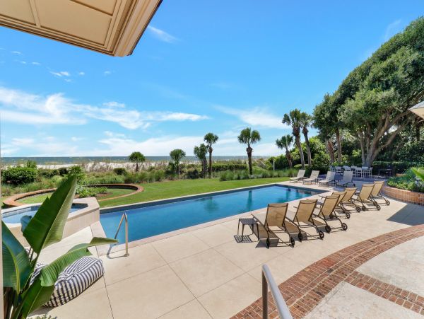 Hilton Head Luxury Oceanfront Home Eight Bedrooms Pool & Spa