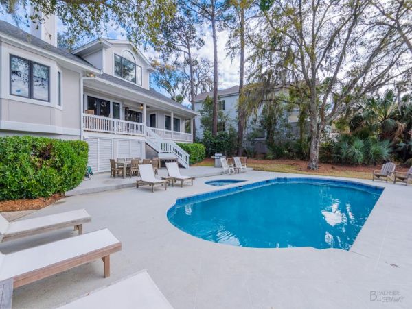 Hilton Head Golf Course View Five Bedroom Rental Home