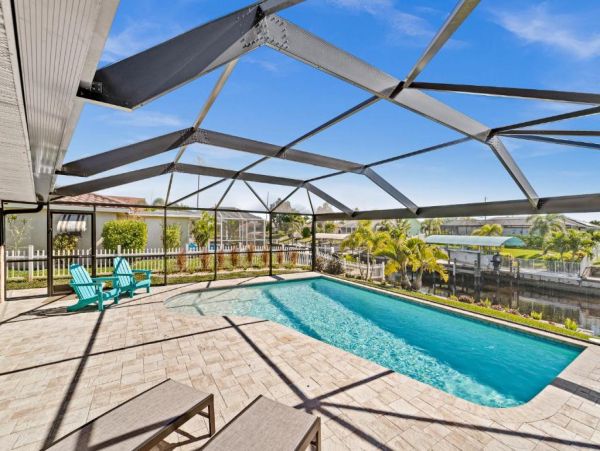 Canal Views Cape Coral Vacation Home Three Bedroom with Pool