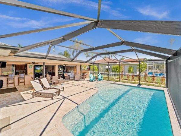 Canal Views Cape Coral Vacation Home Three Bedroom with Pool
