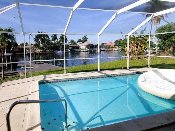 Cape Coral Canal-Front Home with Heated Pool and Boat Dock
