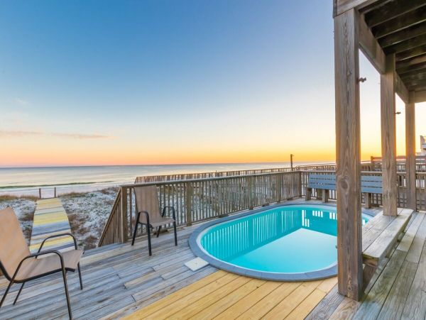 On Beach Gulf Shores Vacation Pool Home Eight Bedrooms