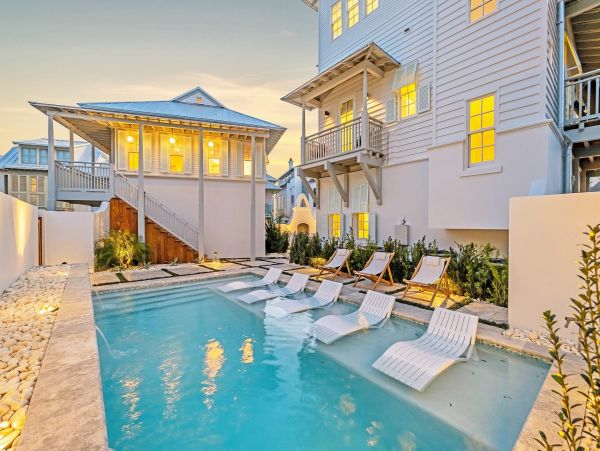 Inlet Beach Vacation Pool Home Six Bedroom + Guest House