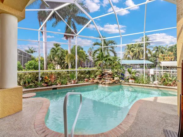 Water Views Cape Coral Vacation Pool Home Three Bedrooms