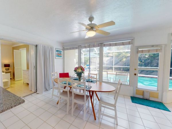Sarasota Three Bedroom Rental Home with Private Caged Pool