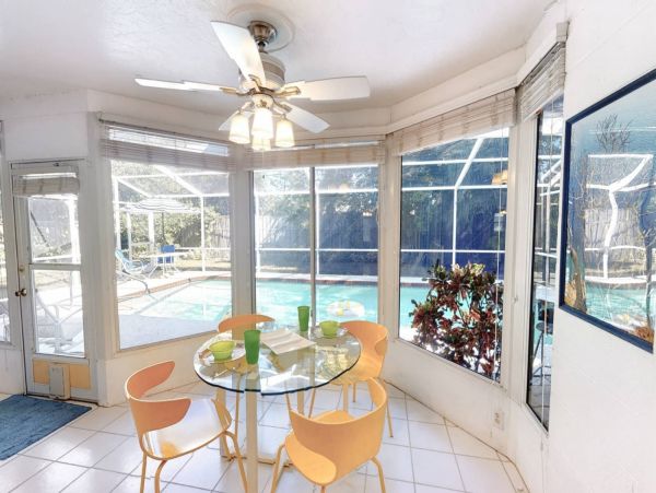 Sarasota Three Bedroom Rental Home with Private Caged Pool