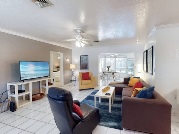 Sarasota Three Bedroom Rental Home with Private Caged Pool