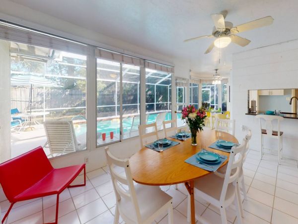 Sarasota Three Bedroom Rental Home with Private Caged Pool