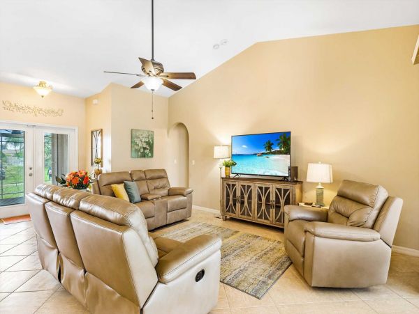 Cape Coral Vacation Villa with Private Caged Pool Sleeps 6