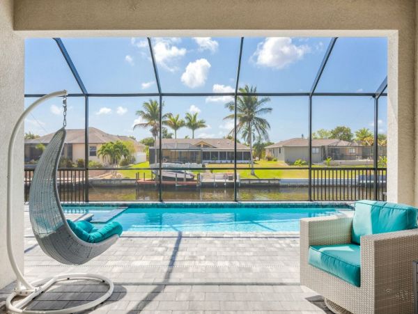 Cape Coral Canal Front Four Bedroom Luxury Vacation Home