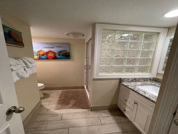 Partial view and short walk thru condo grounds to sand