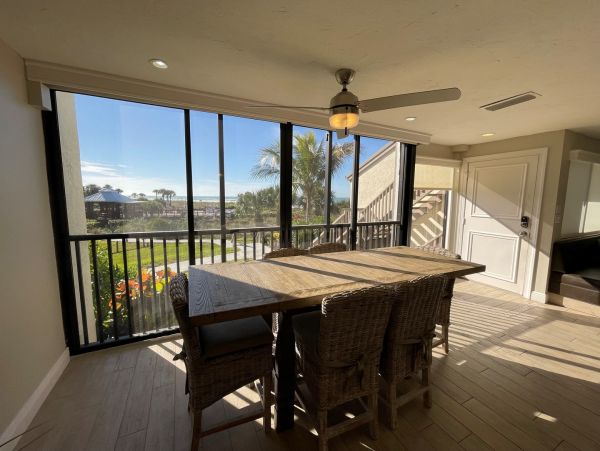 Partial view and short walk thru condo grounds to sand