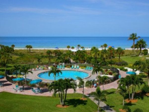 Partial view and short walk thru condo grounds to sand