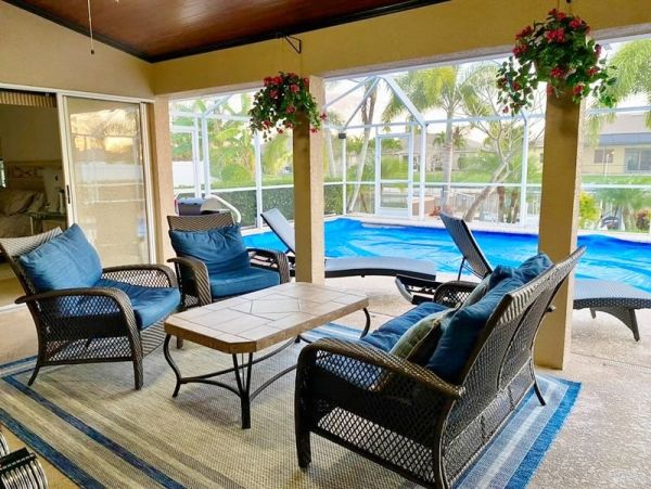 Canal-front Three Bedroom Pool Vacation Home in Cape Coral