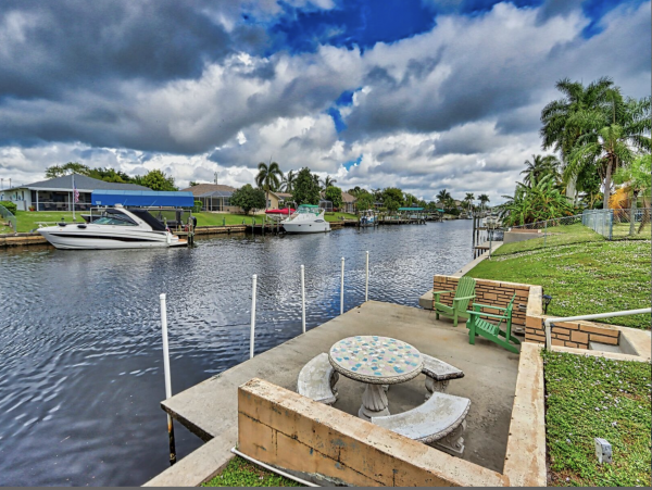Cape Coral Two Bedroom Waterfront Setting