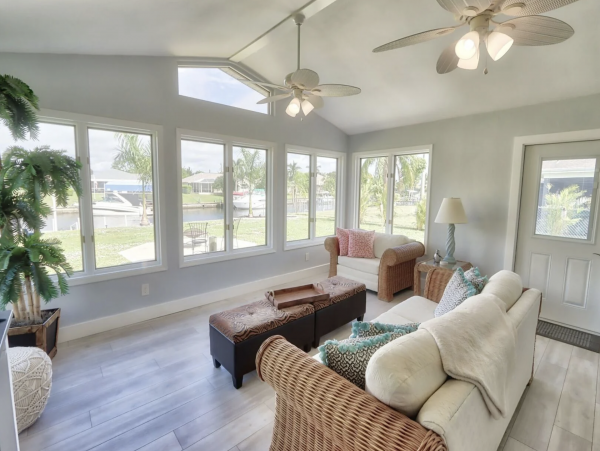 Cape Coral Two Bedroom Waterfront Setting