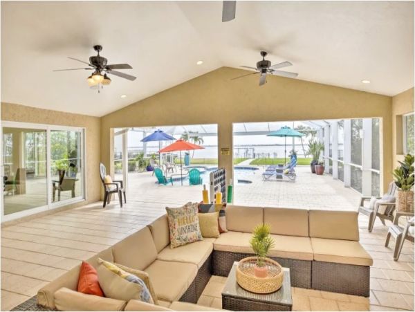 Water Views Cape Coral Vacation Pool Home Four Bedrooms