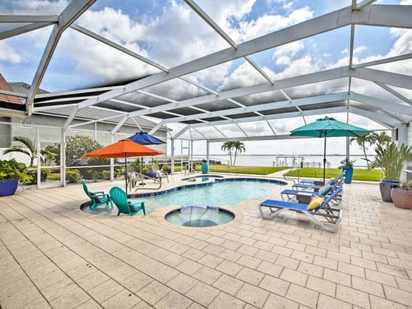 Water Views Cape Coral Vacation Pool Home Four Bedrooms