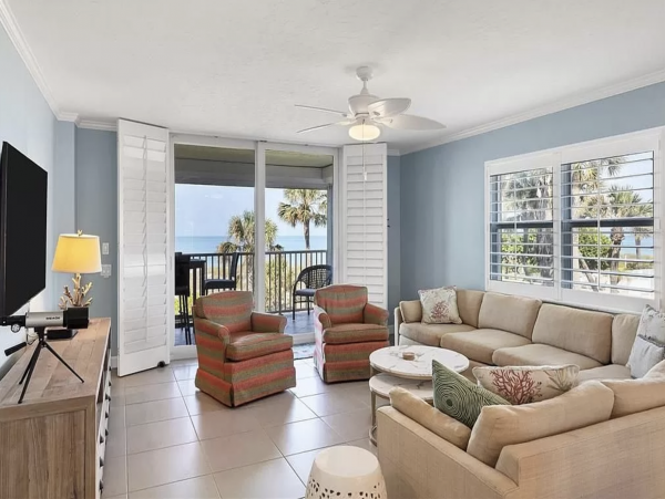 Longboat Key Full Gulf View Beach Condo 2 Bedrooms Plus Office