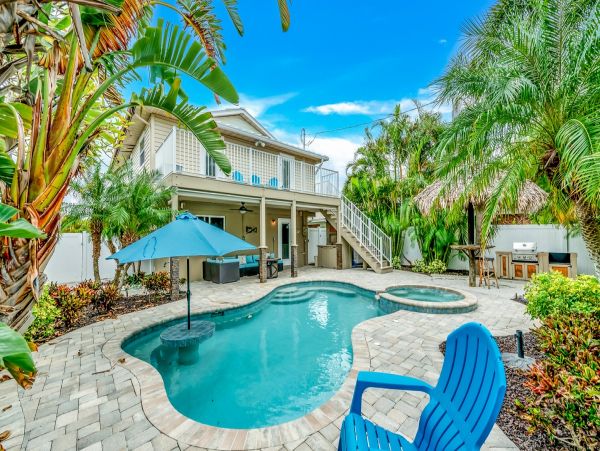 Walk to Beach Anna Maria Vacation Pool Home Two Bedroom