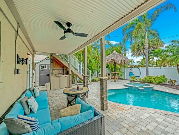 Walk to Beach Anna Maria Vacation Pool Home Two Bedroom