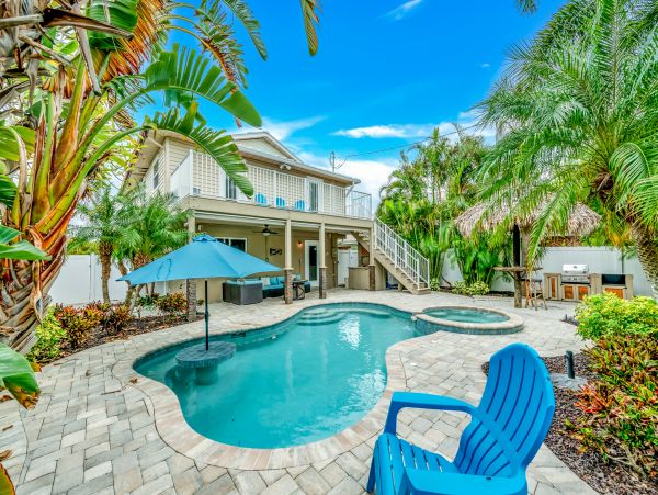 Walk to Beach Anna Maria Vacation Pool Home Two Bedroom