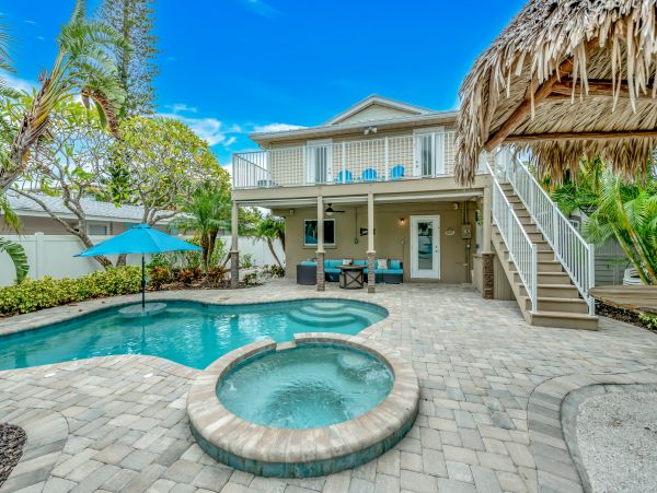 Walk to Beach Anna Maria Vacation Pool Home Two Bedroom