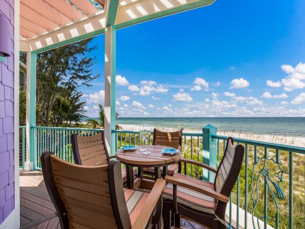 Gulf Front Holmes Beach Vacation Pool Home Four Bedroom