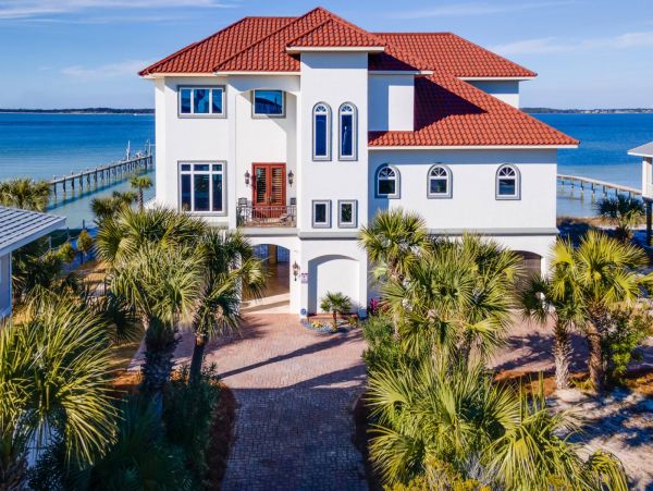 Pensacola Beach Four Bedroom Estate - Pool Spa & Water Views