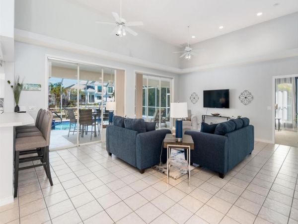 Fabulous 3 Bedroom/2 Bath Waterfront Home with Caged Pool
