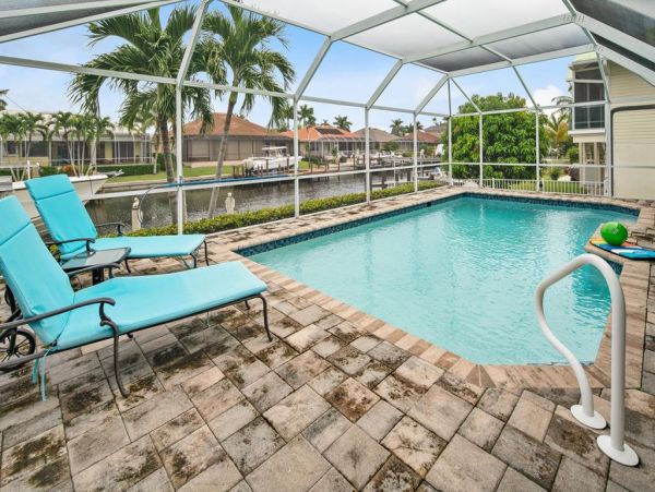 Marco Island Vacation Rental with Private Waterfront Pool - Stylish Coastal Home