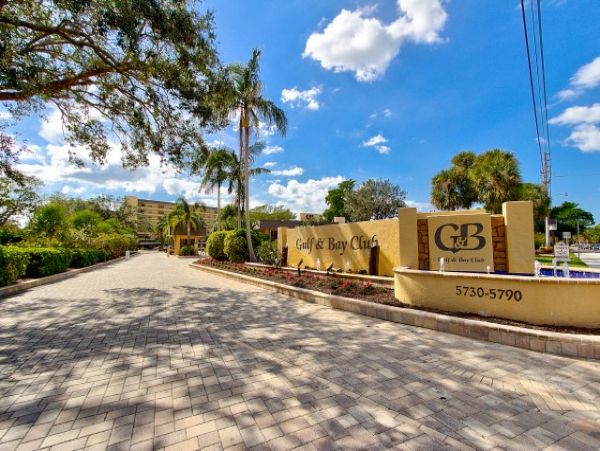 Gated beachfront community on Siesta Key