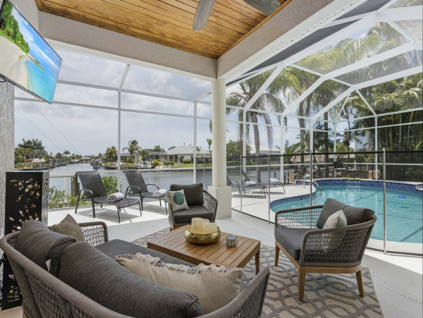 Cape Coral Vacation Pool  Home Four Bedroom