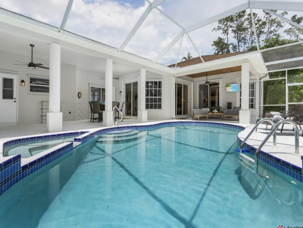 Cape Coral Vacation Pool  Home Four Bedroom