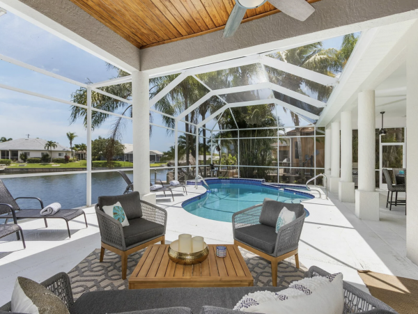 Cape Coral Vacation Pool  Home Four Bedroom