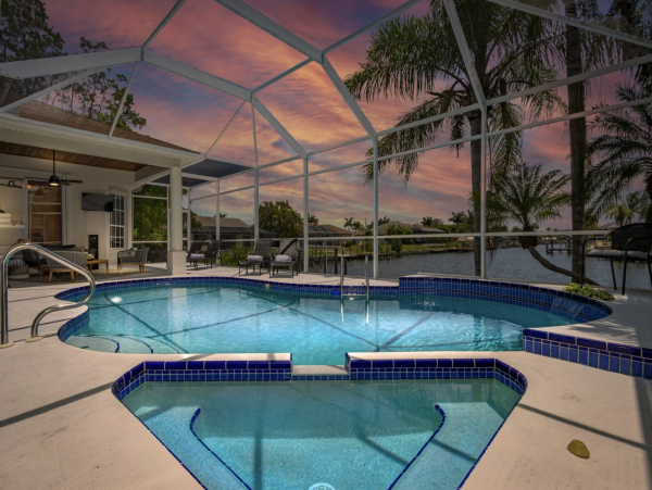 Cape Coral Vacation Pool  Home Four Bedroom