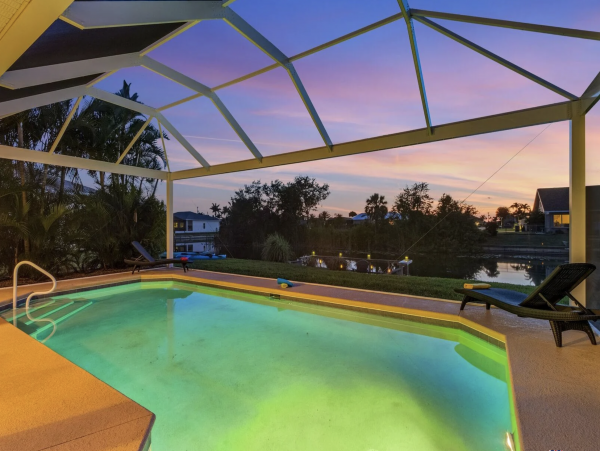 NEW Arrival! Be One of the First to Stay at this Waterside Cape Coral Rental