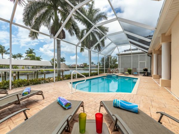 Modern Cape Coral Villa with Private Pool and Boat Dock