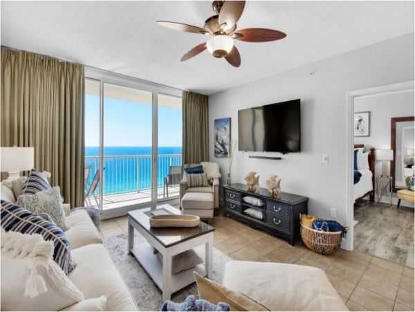 On Beach Panama City Vacation Condo Four Bedrooms Gulf Views