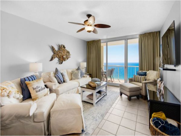 On Beach Panama City Vacation Condo Four Bedrooms Gulf Views