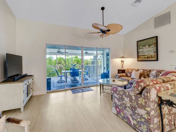 Great Outdoor Living Space with TV, Heated Pool & Outdoor Grill