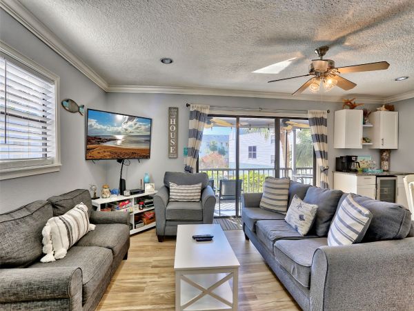 Coastal Retreat in Indian Shores: Spacious Townhome Just Steps from the Beach