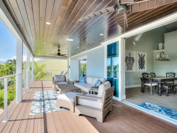 Fort Myers Beach Canal Front Five Bedroom Rental Home