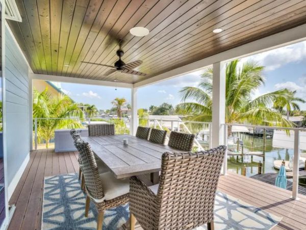 Fort Myers Beach Canal Front Five Bedroom Rental Home